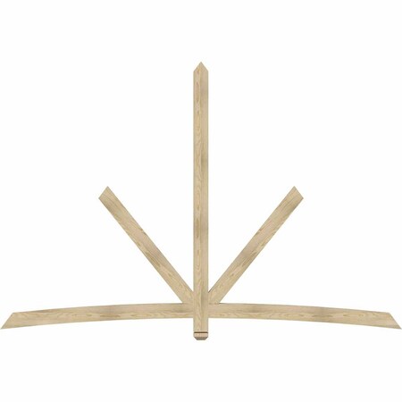 Ekena Millwork Alberta Rough Sawn Timber Gable Bracket, Douglas Fir, 108"W x 72"H x 2"D x 4"F, 16/12 Pitch GBW108X72X0204ALB00RDF